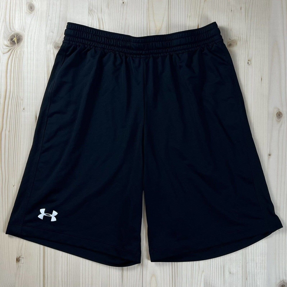 Under Armour Mens Black 9 in HeatGear Training Gym Athletic Shorts Medium
